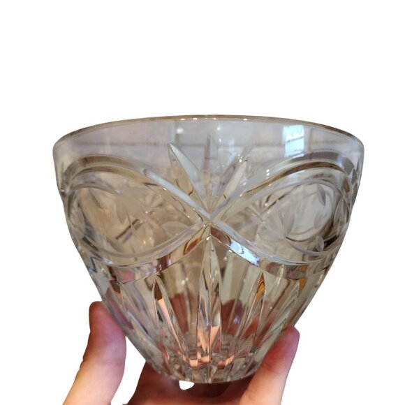 Gorham Crystal From the "Victoria's Garden" Pattern. Thick Heavy Elegant Cut Lea - Picture 2 of 3